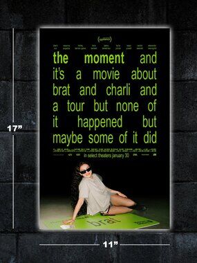 The Moment Charli XCX movie poster - 11x17 wall art print merch music brat A24